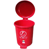 papelera-plastica-13-litros-tapa-pedal-roja-plasticstore