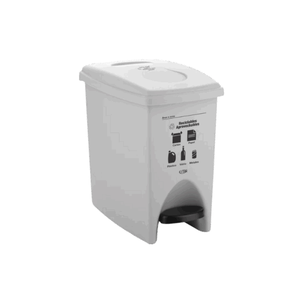 Papelera Plástica 10 Litros Tapa Pedal